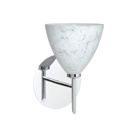 Besa Lighting Mia Mini Sconce, Carrera, Chrome Finish, 1x5W LED 1SW-177919-LED-CR